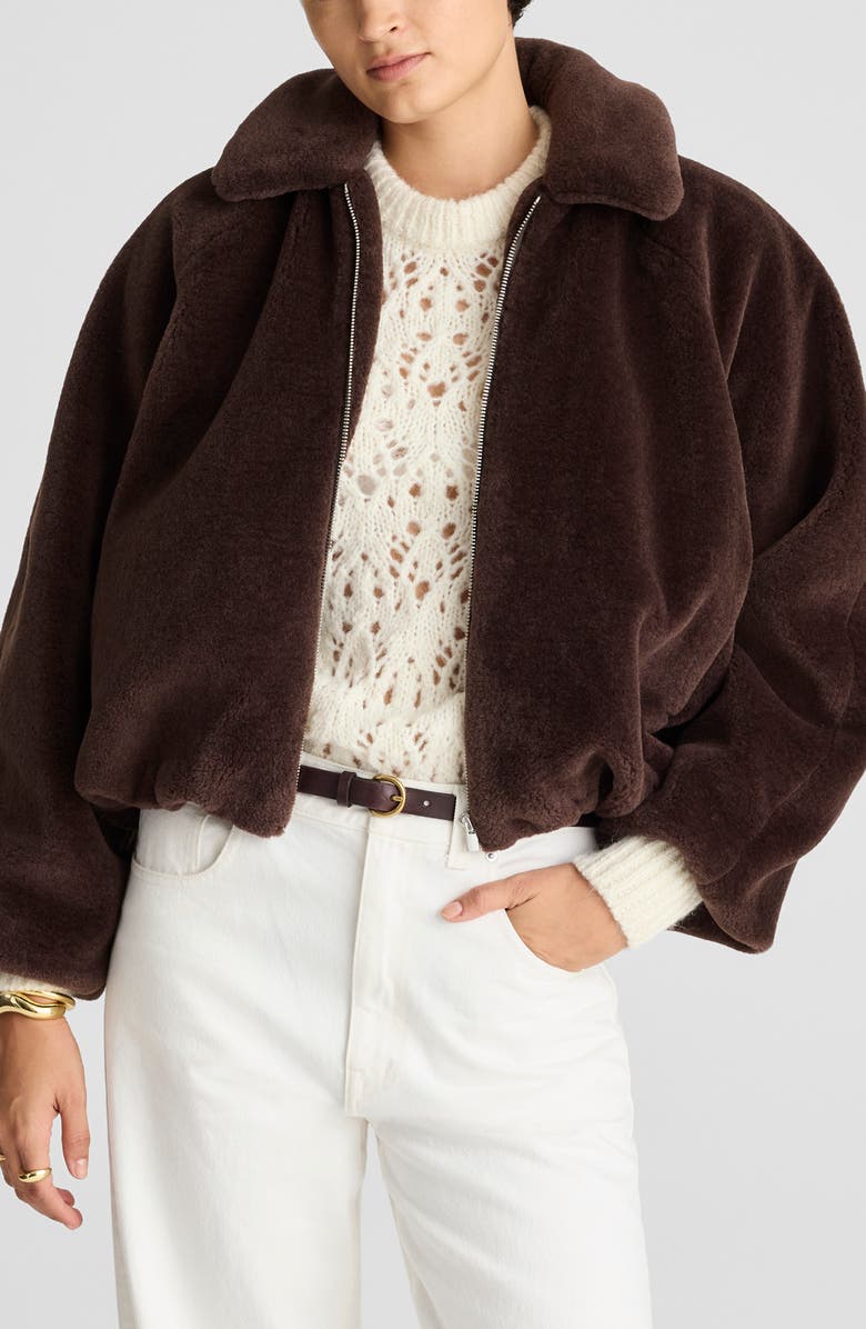 Bubble Faux Fur Bomber Jacket