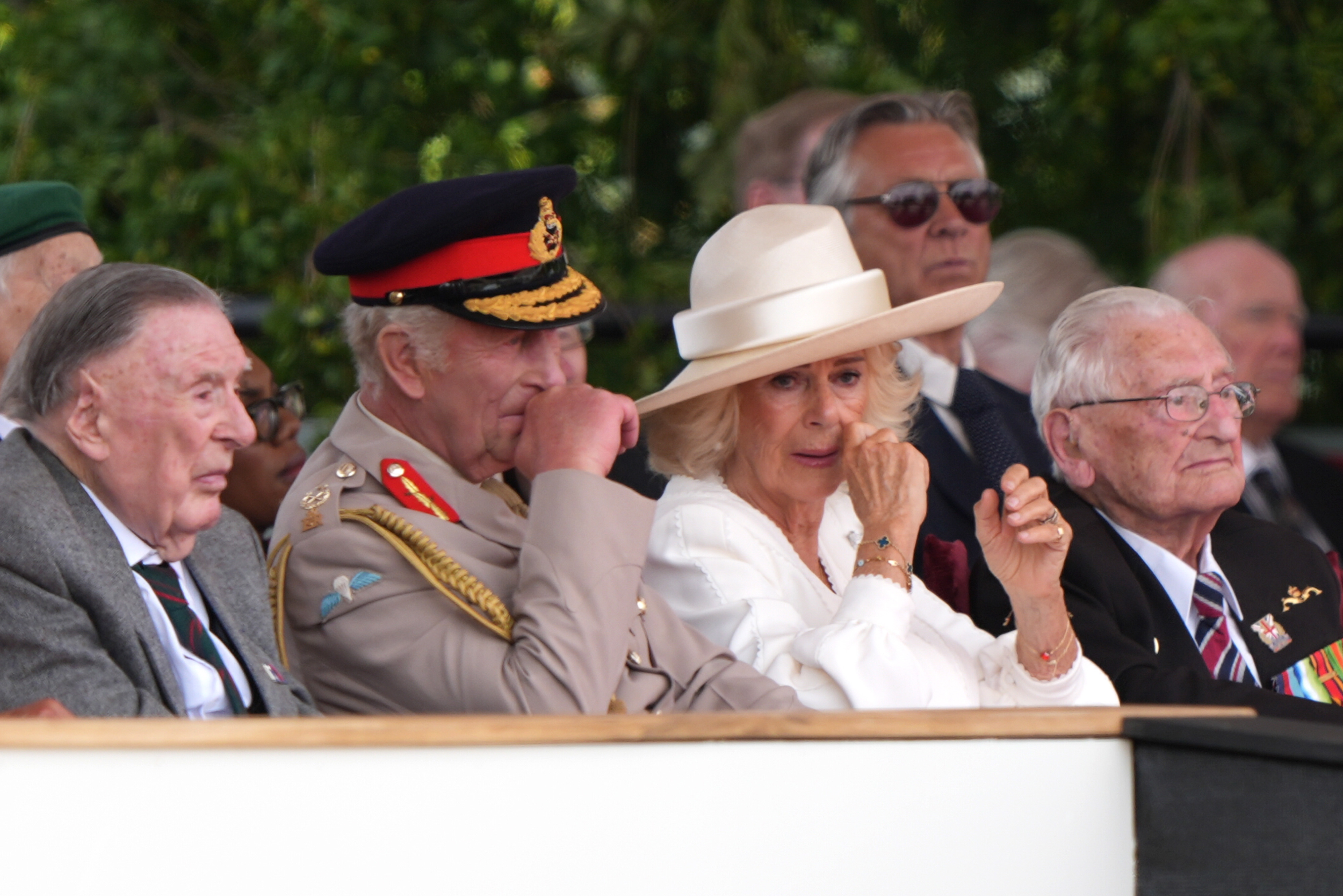 Queen Camilla cries at the 80th anniversary of VJ Day as husband King Charles is called brave