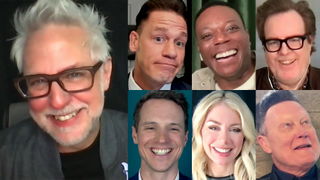 James Gunn and the cast of "Peacemaker" in an interview with CinemaBlend.