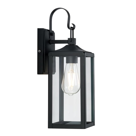 Better Homes &amp;amp; Gardens Matte Black Traditional One-Light Outdoor Wall Lantern