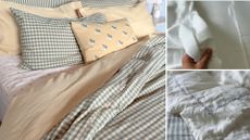 A selection of our favourite cooling bed sheets, from Piglet In Bed, Panda London, Rowen and Wren