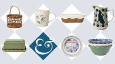 A collage of spring kitchen decor