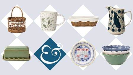 A collage of spring kitchen decor