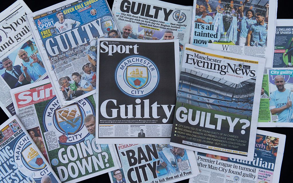 The British newspaper headlines after Manchester City found guilty of breaches of Premier League financial rules