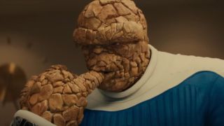 The Thing licking his left finger in The Fantastic Four.