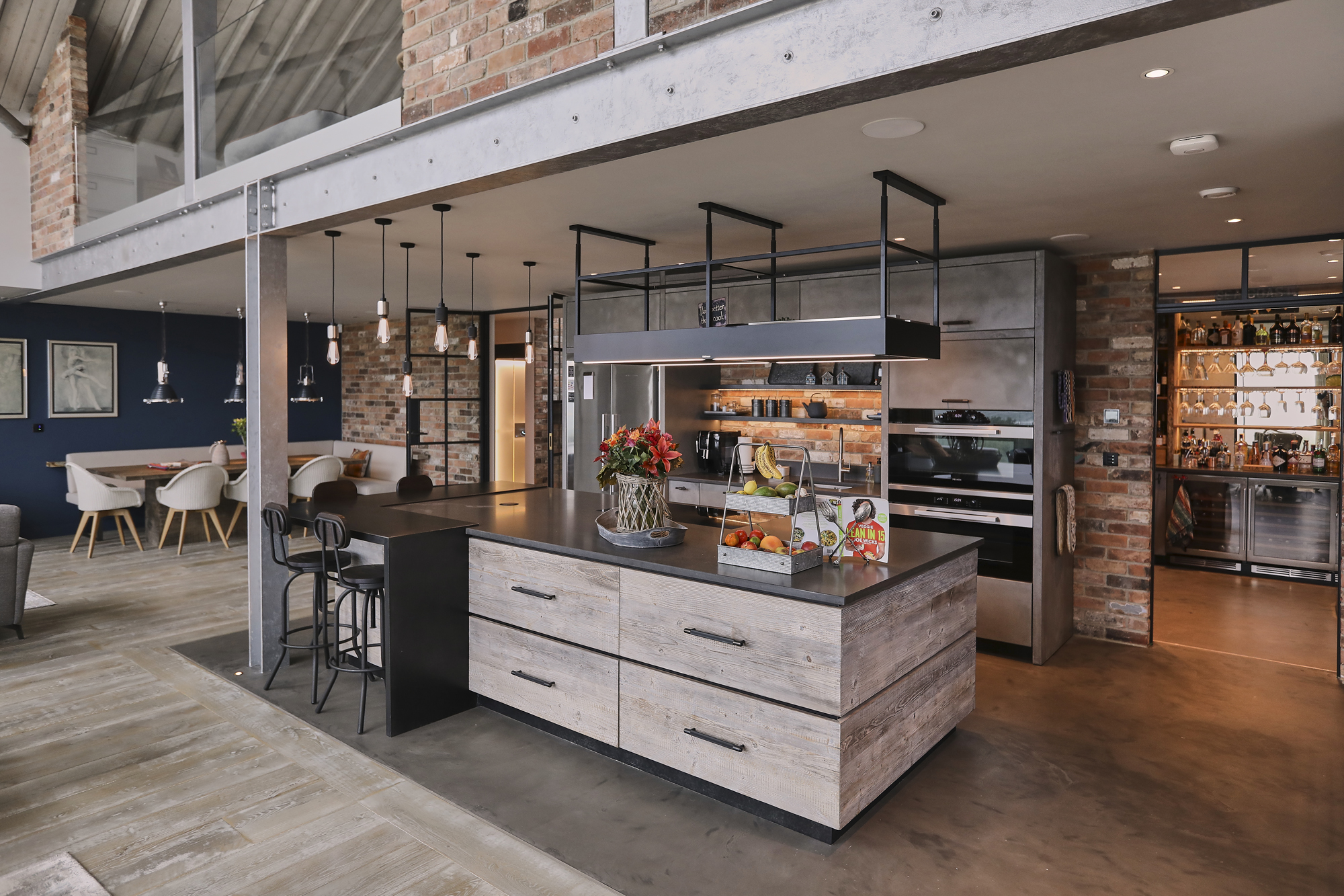 a kitchen island idea using reclaimed timber