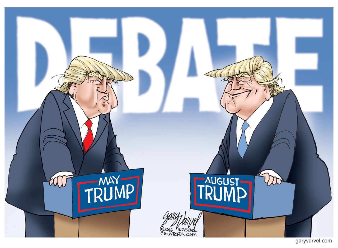 Political cartoon U.S. 2016 election Donald Trump