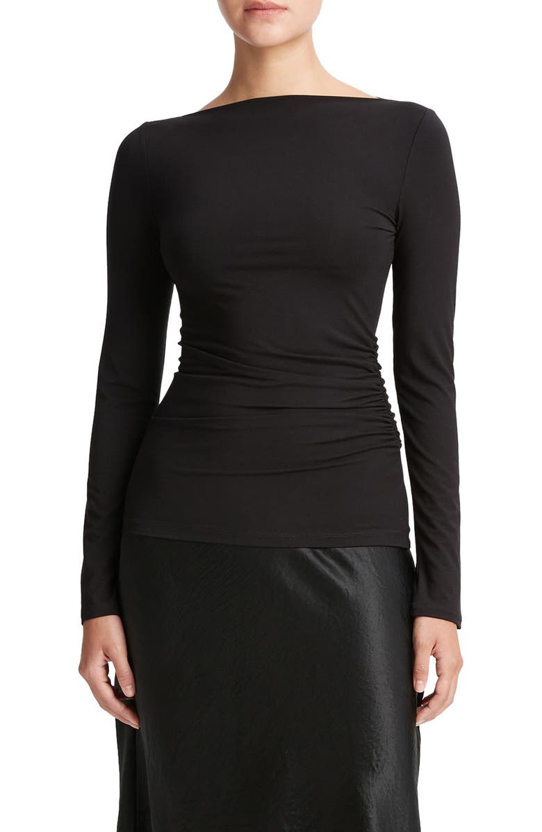 Bateau Neck Long Sleeve Top