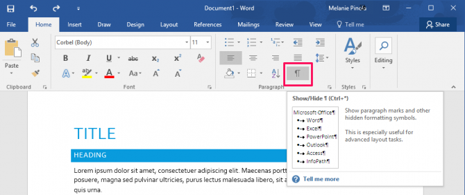 How To Show Formatting Marks In Microsoft Word Laptop Mag