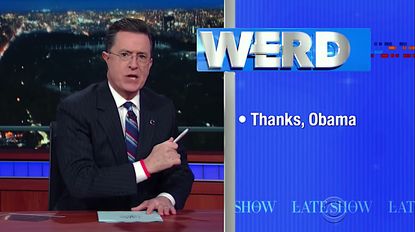 Colbert Report Stephen Colbert returned to send Obama off