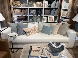 pottery barn sofa in a pottery barn store