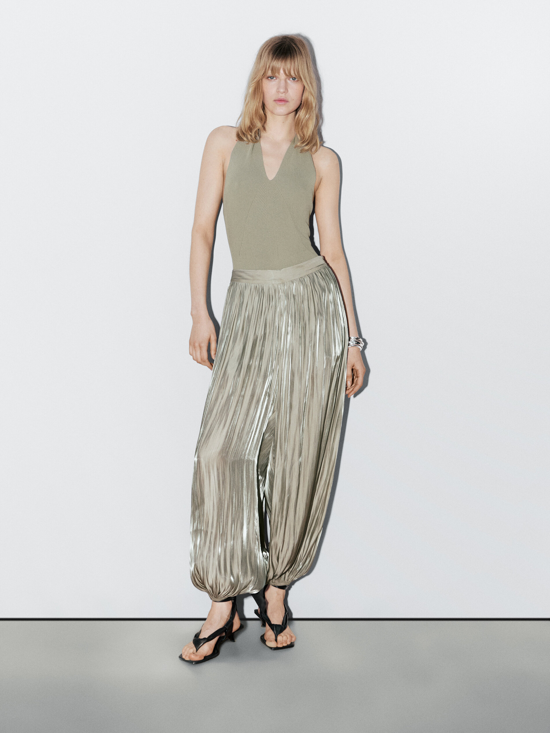 Knit Halter-Neck Bodysuit - Studio