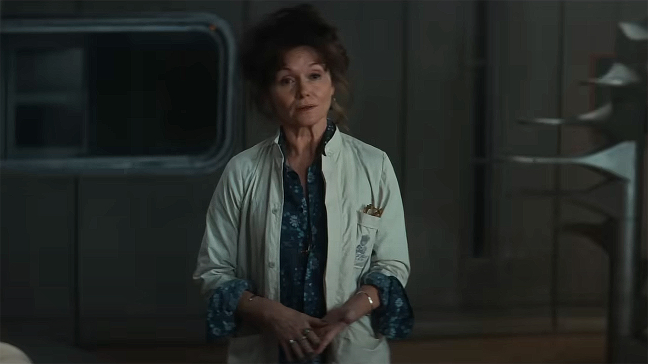 Dame Sylvia standing in a lab in Alien: Earth episode 6