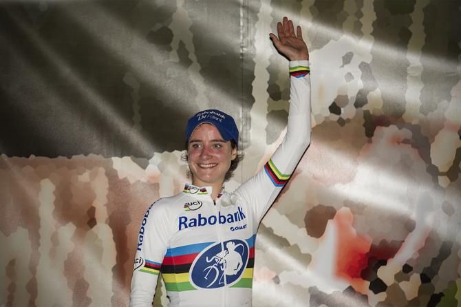 Marianne Vos on the podium