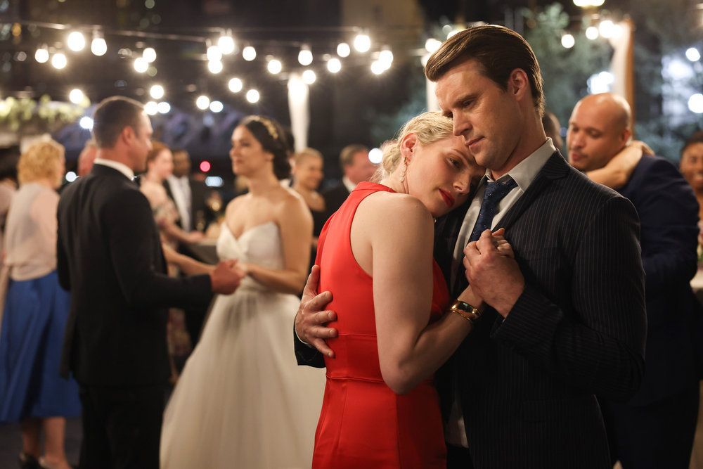 Kara Killmer as Sylvie Brett, Jesse Spencer as Casey in Chicago Fire