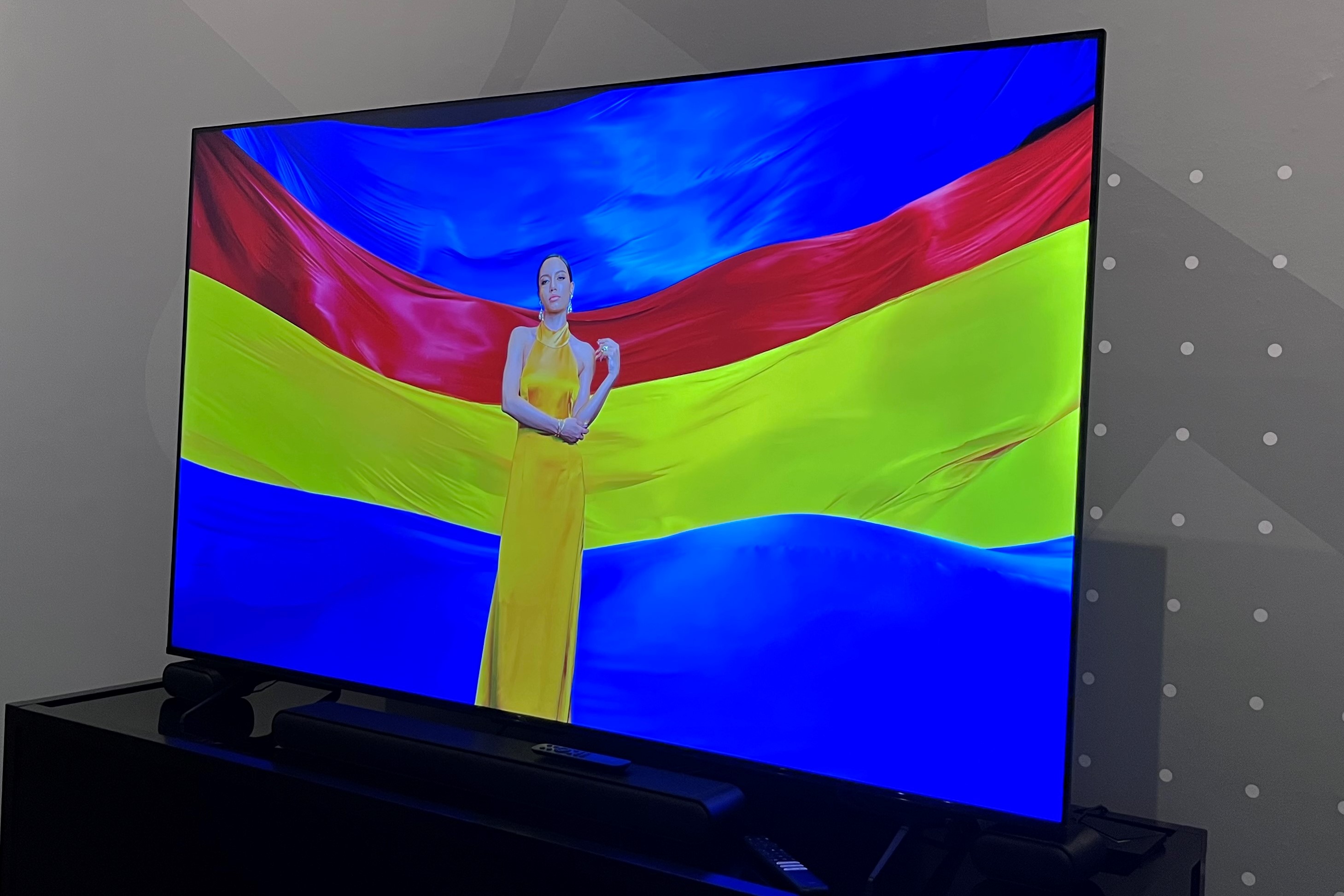 TCL S4 TV showing colorful image