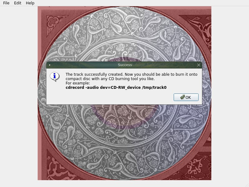 Burning imagery onto a CD's data surface