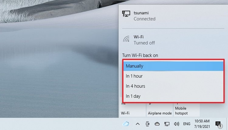 Windows 10 schedule Wi-Fi reconnect