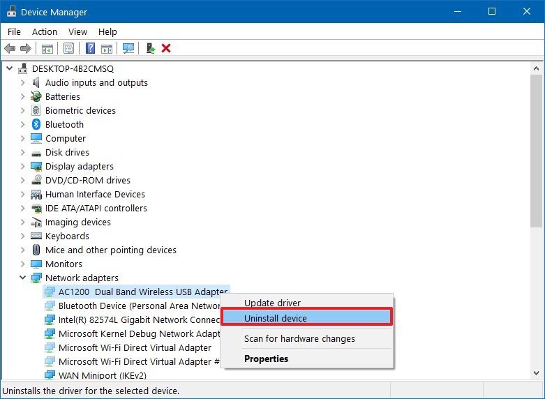 Device Manager uninstall hidden hardware