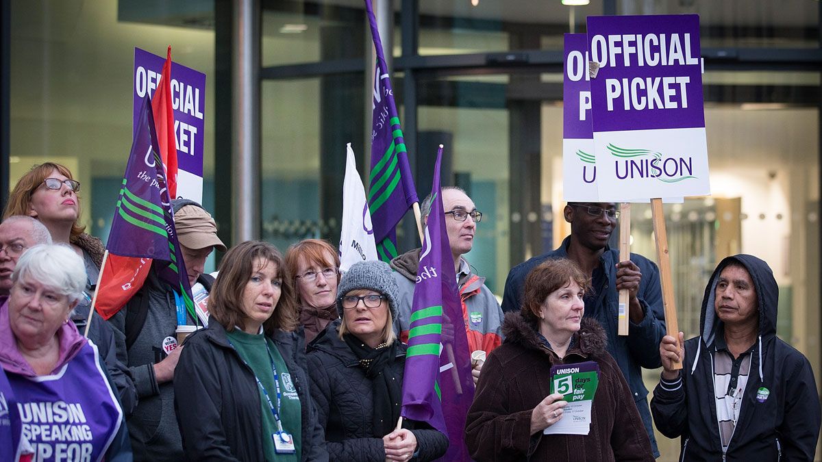 Union picket line