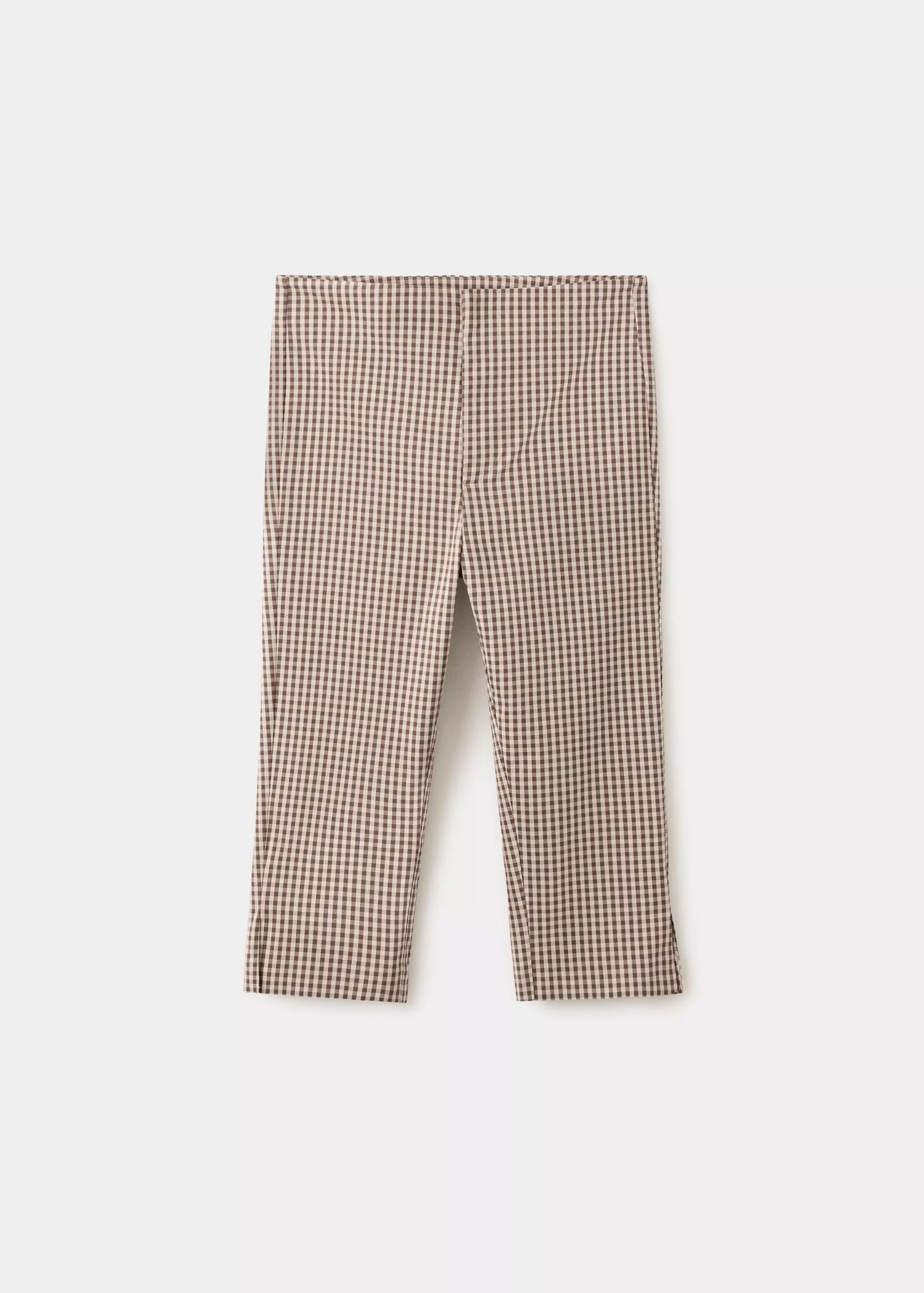 Gingham Check Capri Trousers - Women | Mango United Kingdom