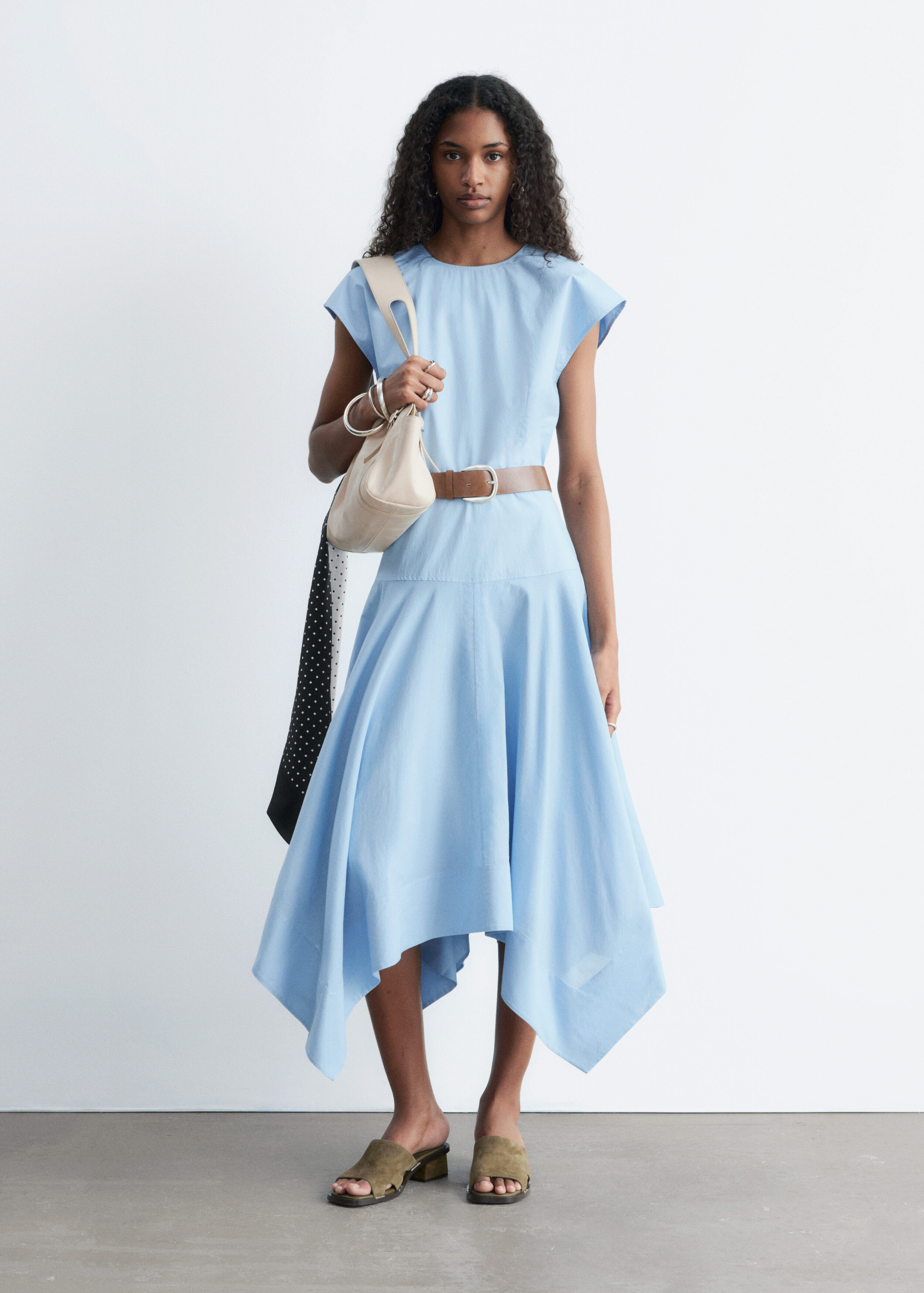 Cotton Poplin Midi Dress