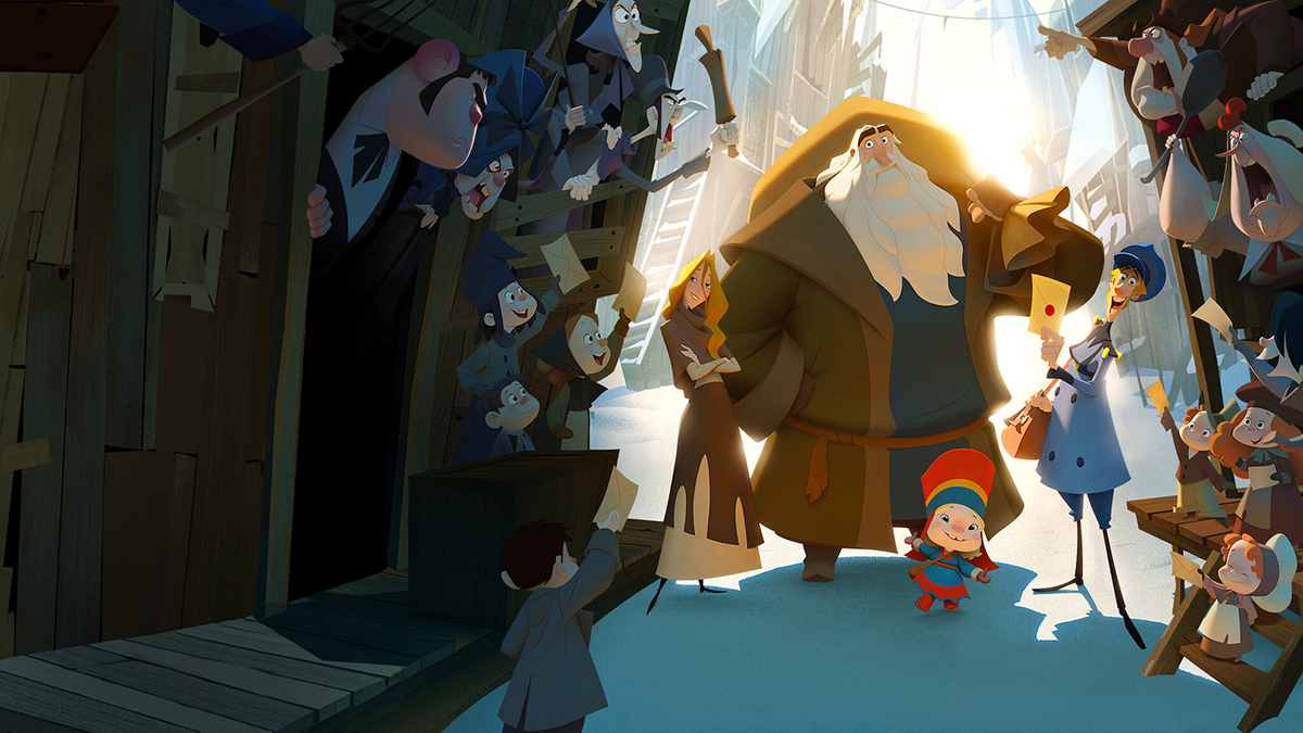 A promotional still from the animated Christmas movie Klaus
