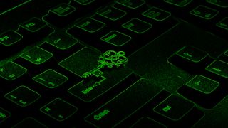 A stylized image of a key on a keyboard