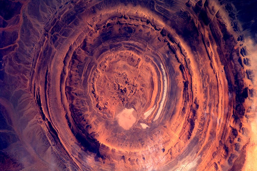 Dutch astronaut Andre Kuipers snapped this photo of a lava crater in Mauritania from the International Space Station.