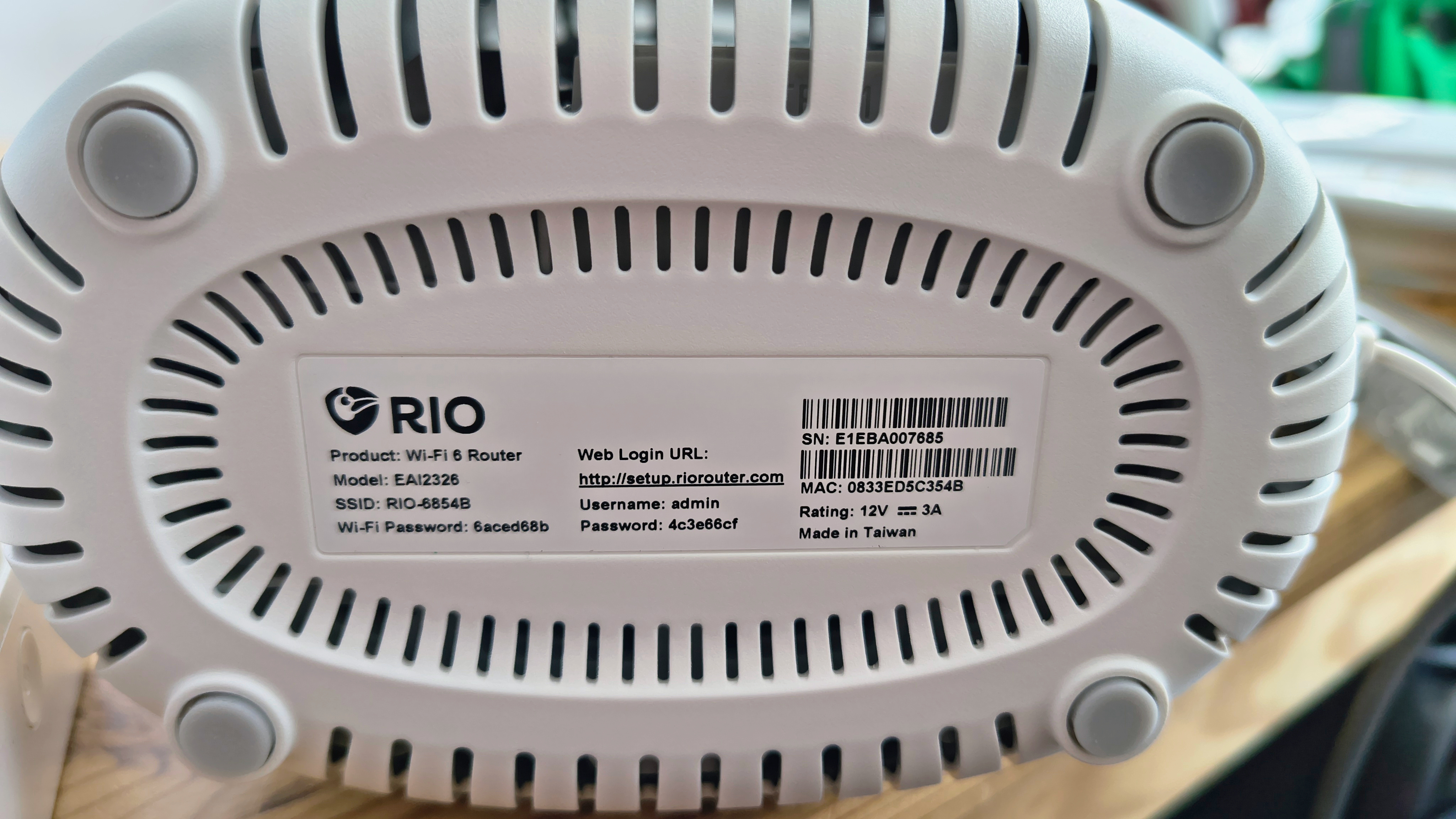 Rio Cybersecurity WiFi Router