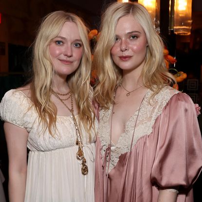 Elle and Dakota Fanning were spotted in two all-black holiday party looks in West Hollywood