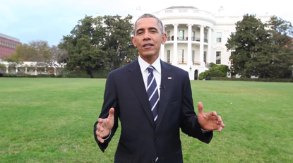 President Barack Obama speaking in a video posted to his Facebook page