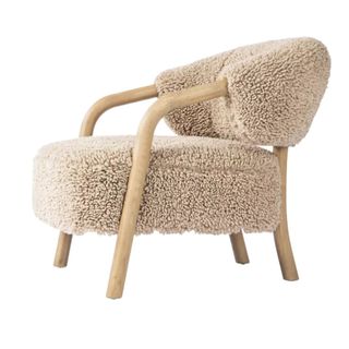A sheepskin chair