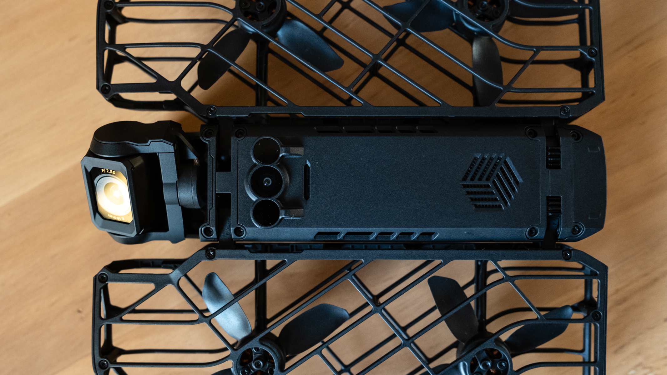 HoverAir X1 PROMAX bottom view of the drone