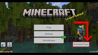 Minecraft skins - Bedrock edition main menu