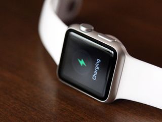 Apple Watch Sport on charger