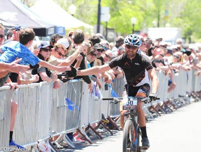 TJ Woodruff (Momentum Endurance) is congratulated by some hometown fans