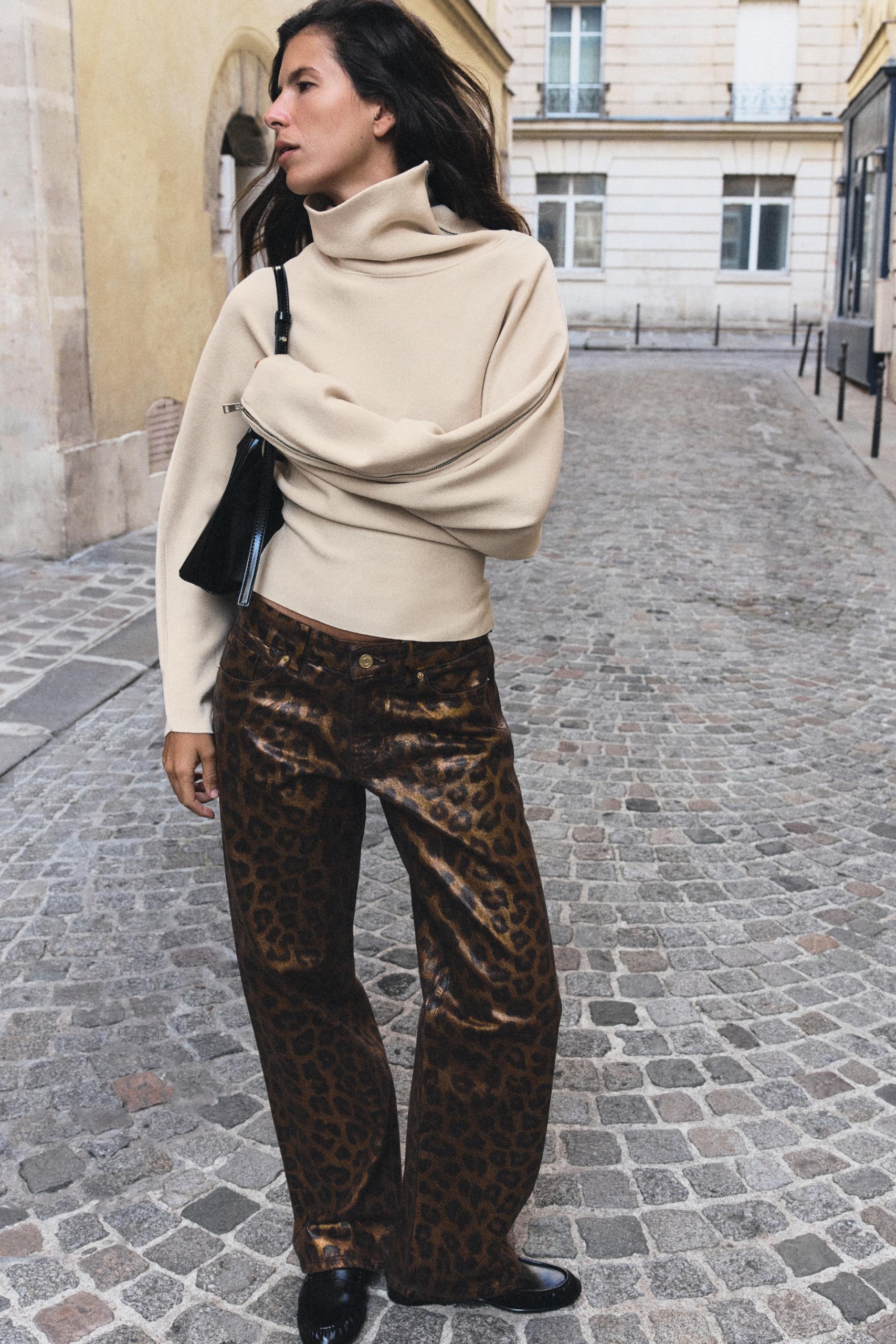 Z1975 Straight Mid-Waist Animal Print Jeans - Leopard - 4