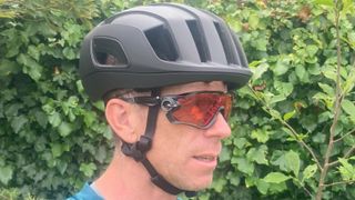 POC Cytal Carbon helmet being worn by tester James Watkins