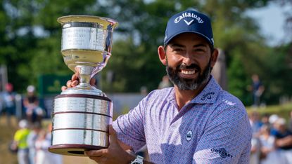 Pablo Larrazabal with the KLM trophy