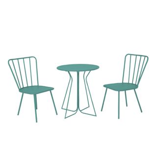 Heidi Outdoor Bistro Set in green blue