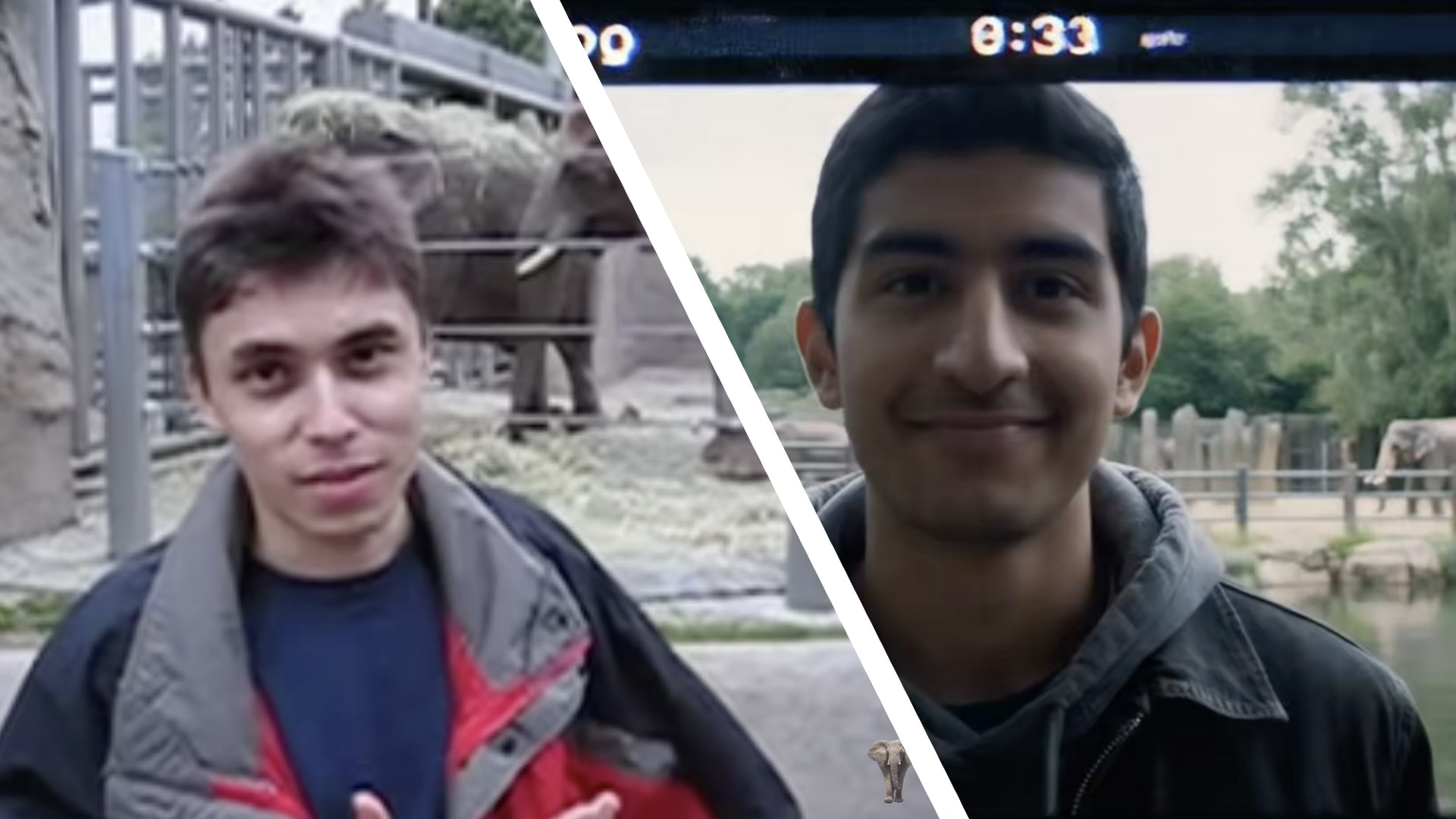 Combo image of first YouTube video and an AI recreation image grab
