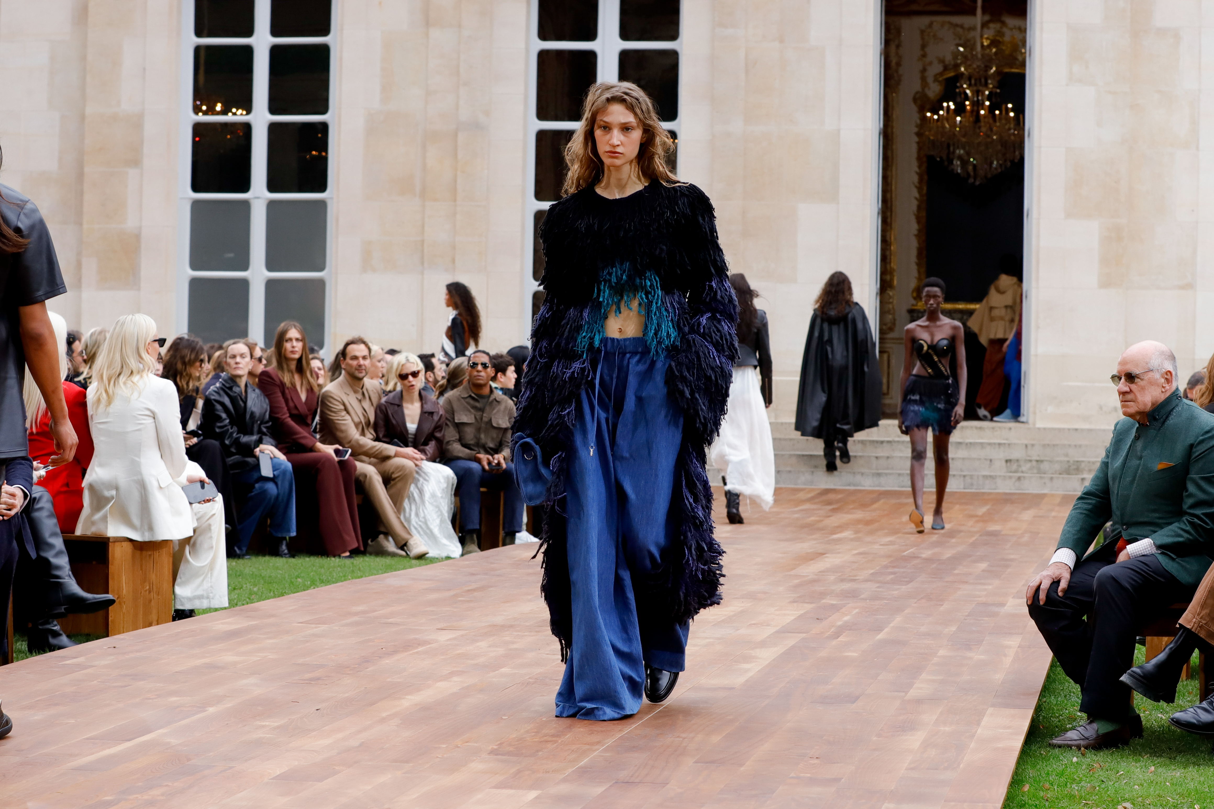 The Gabriela Hearst spring summer 2025 runway show which featured drawstring jeans.