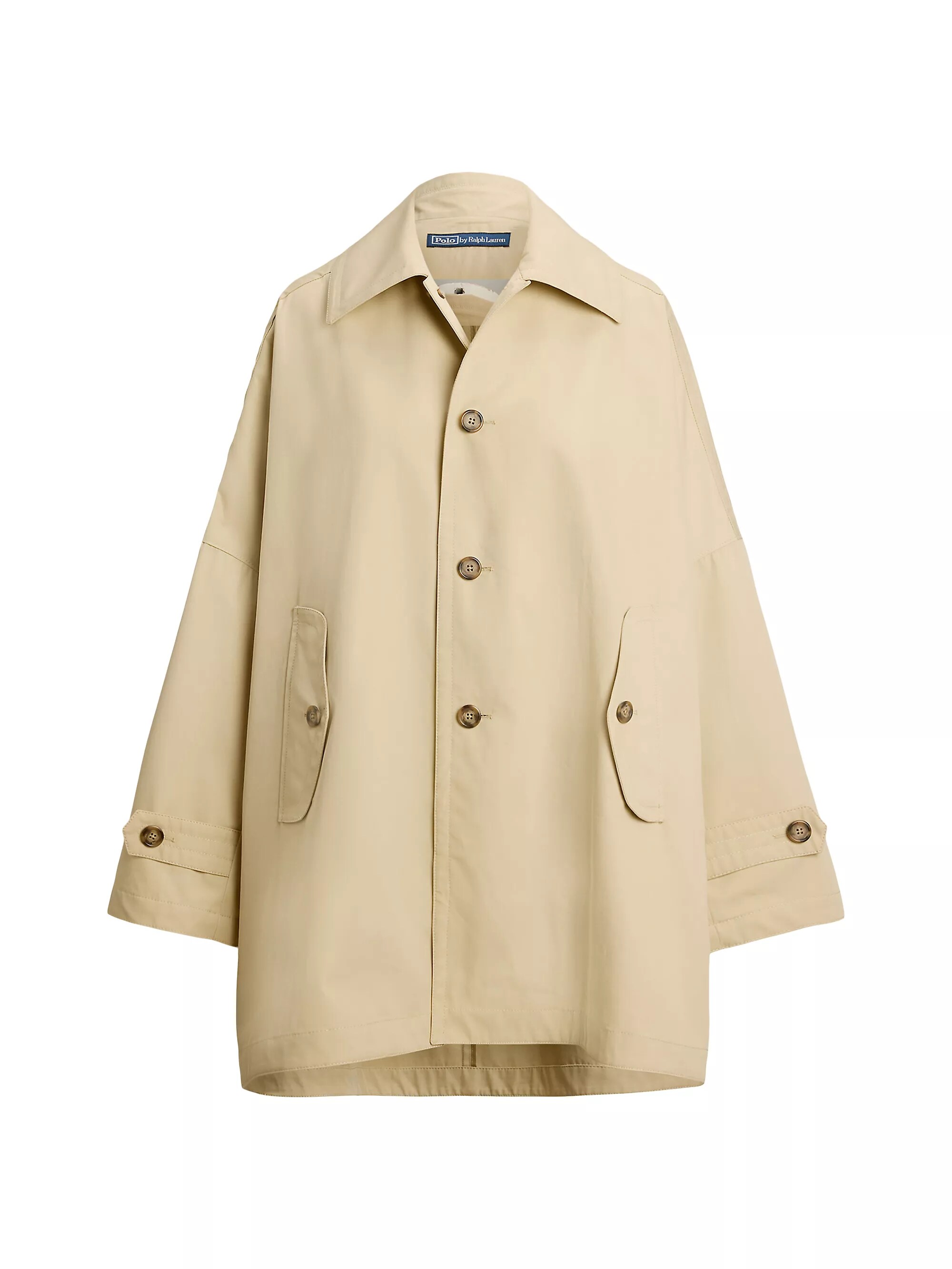 Oversized Cotton Twill Car Coat