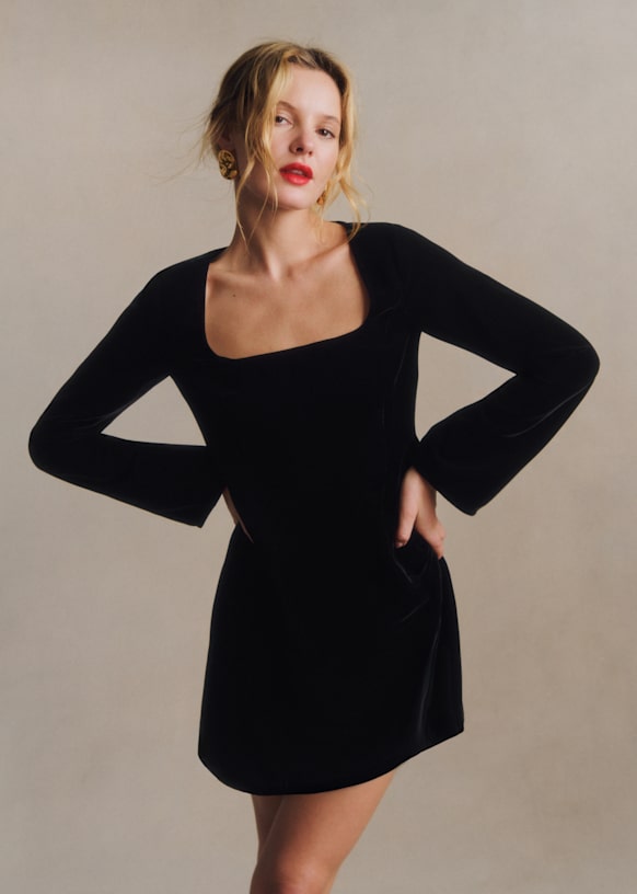 Elena Dress. - Black - Viscose - S&amp;eacute;zane