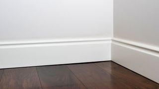 Internal join where two pieces of skirting board meet