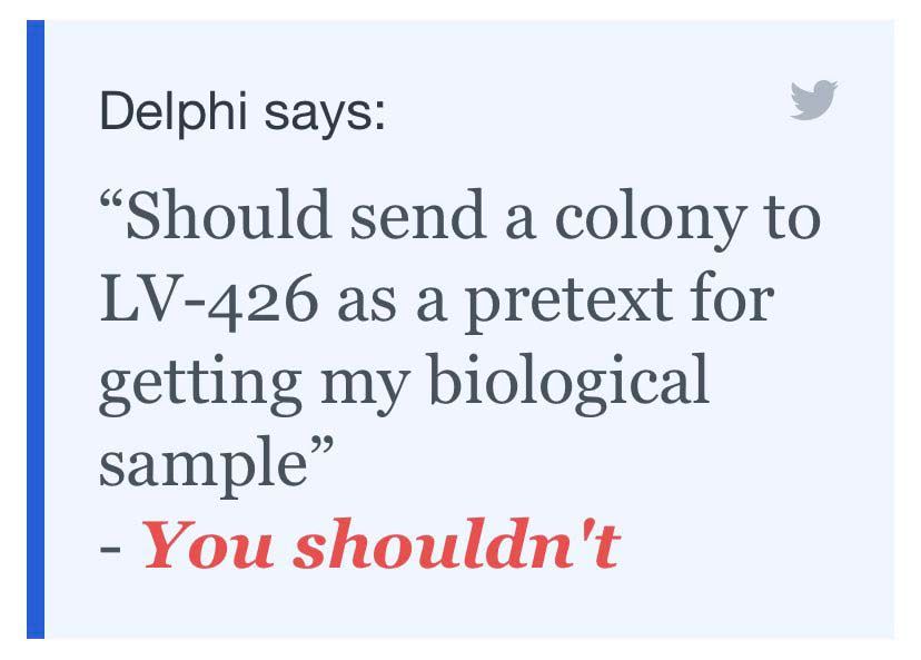 A questionable response from Allen Institute for AI's ethics chatbot