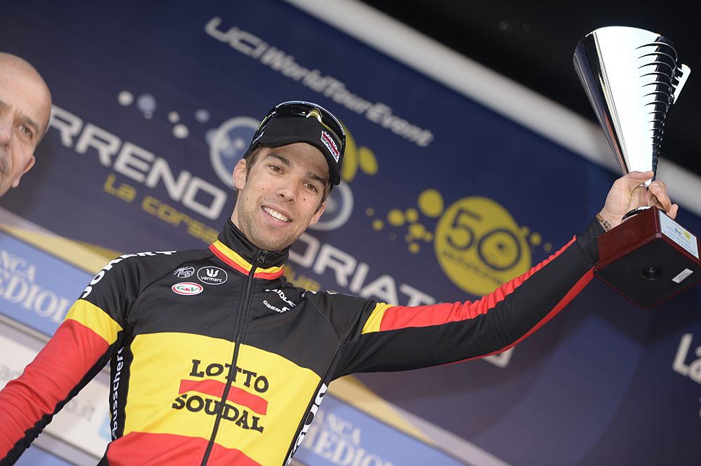 Jens Debusschere (Lotto Soudal) wins the stage 2 sprint