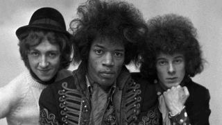 The Jimi Hendrix experience posing for a photograph in 1967