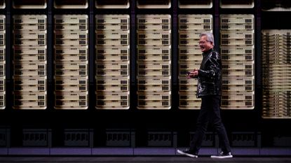 Jensen Huang with Data Center backdrop